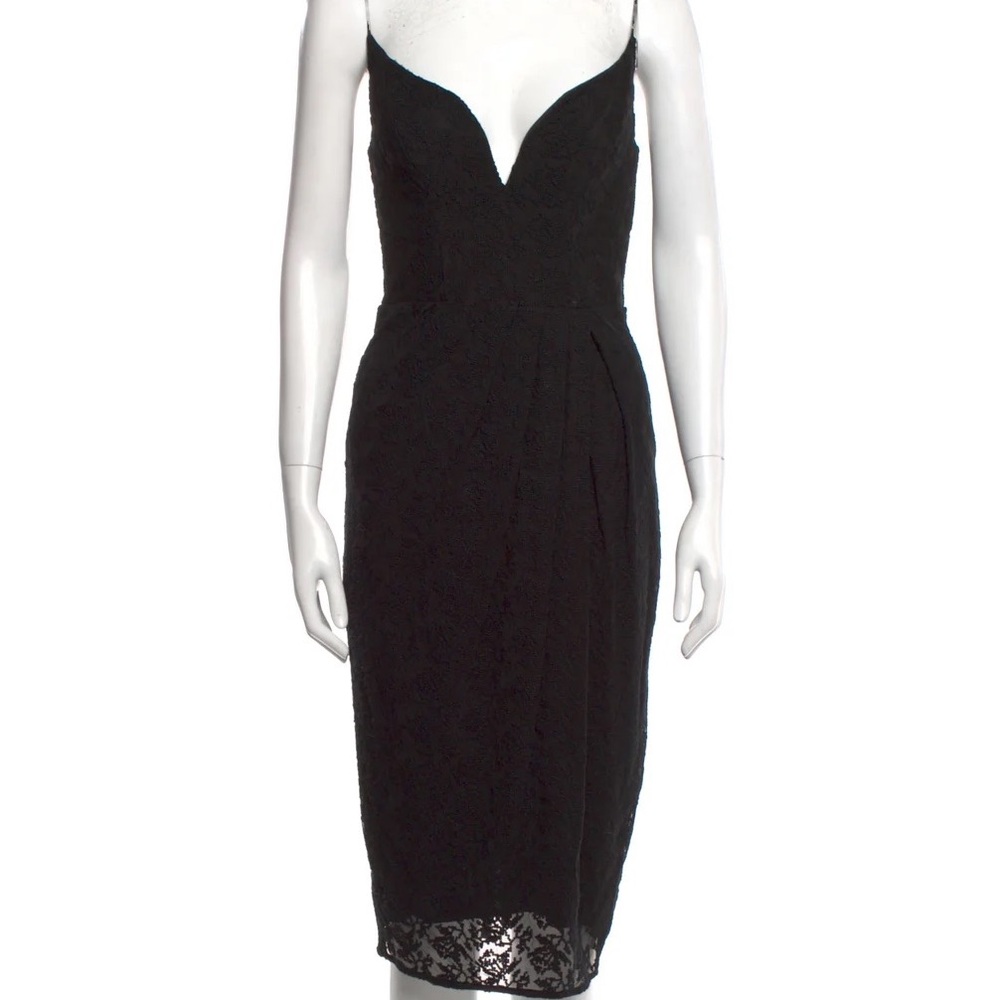 Black textured lace Zimmerman cocktail dress 1